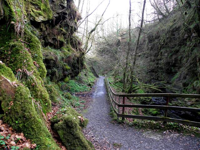 Sloping path, Sloughan Glen
