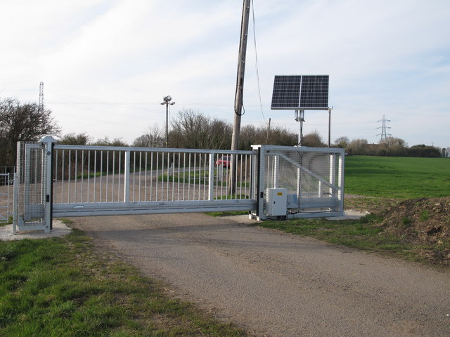 Solar power farm gate