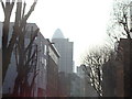 View of the Gherkin and a towerblock on Toynbee Street from Old Montague Street