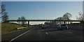 A footbridge over the M62