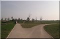 Footpath junction in Milton Creek Country Park