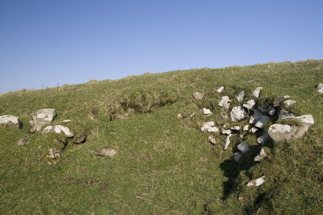 Ruin near Baile Tharbhach Standing Stone, Islay