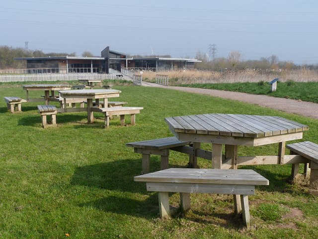 Picnic tables, Newport Wetlands