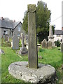 SJ0743 : Croes/Cross in St Mael and St Sulien's churchyard by M J Richardson