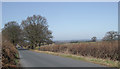 Minor road and farmland east of Bridgnorth, Shropshire