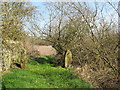 Old gateway on a footpath east of Lanty