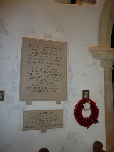 St Andrew's Church, Bishopstone- war memorials