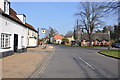 Looking along the High Street in Clophill, Beds