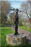 NT2274 : National Cycle Route Waymarker by Anne Burgess