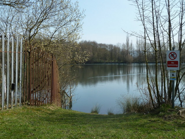 Fishing lake in a former quarrying area
