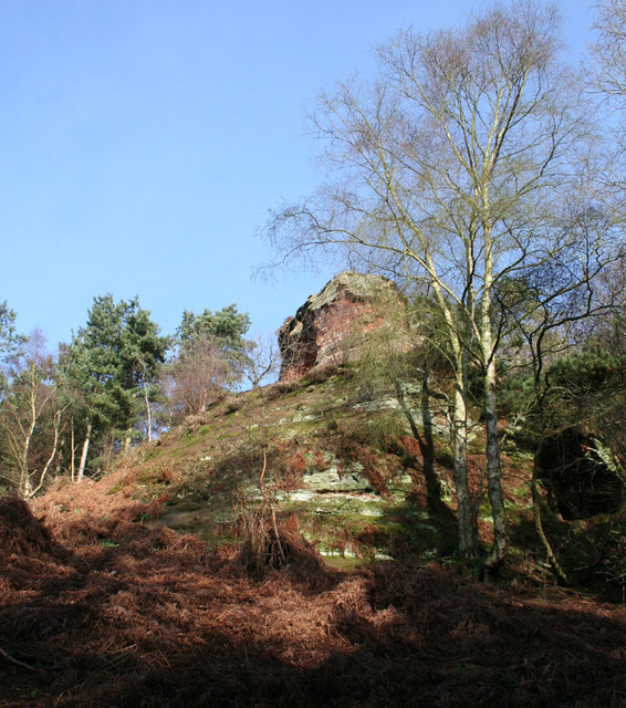 Musket Hole crags from low-level track