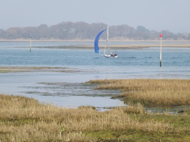 Yacht in Thorney Channel