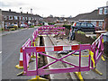 Road works in Longdown Road