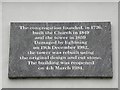 C3409 : Inscribed plaque, St Johnston Presbyterian Church by Kenneth  Allen