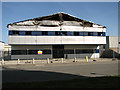 Fire-damaged business unit on the Rackheath Industrial Estate