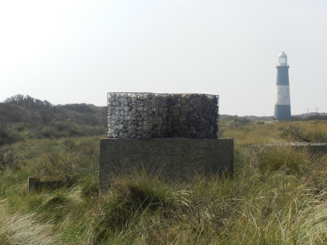 Gabion and lighthouse