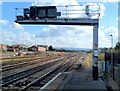 Signals at the SE edge of Gloucester railway station