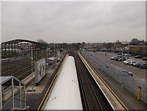 TQ9063 : Sittingbourne Railway Station and line to Faversham by David Anstiss