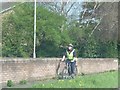 West Moors : Cyclist on A31 Roadside