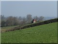 Stone barn and fields near Kensington farm