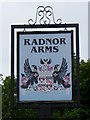 Sign for the Radnor Arms, Corston