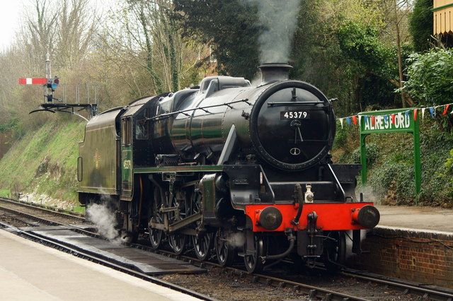 LMS Black 5 - No. 45379, at Alresford,... © Peter Trimming :: Geograph ...