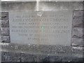 Carnegie plaque on Abergavenny library