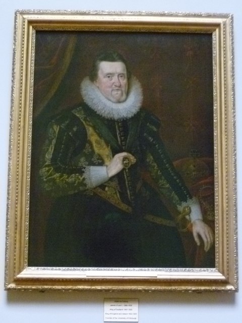 Portrait of James VI in Old College