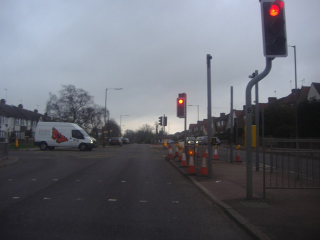 Pedestrian lights on London Road, Dunstable