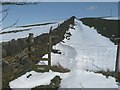 SE0022 : Stile and snowdrift at Cock Hill, Cragg Vale by Humphrey Bolton
