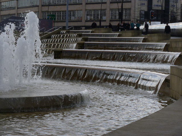 Sheaf Square water feature, detail © Alan Murray-Rust :: Geograph ...