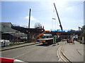 Construction work at Hersham railway station