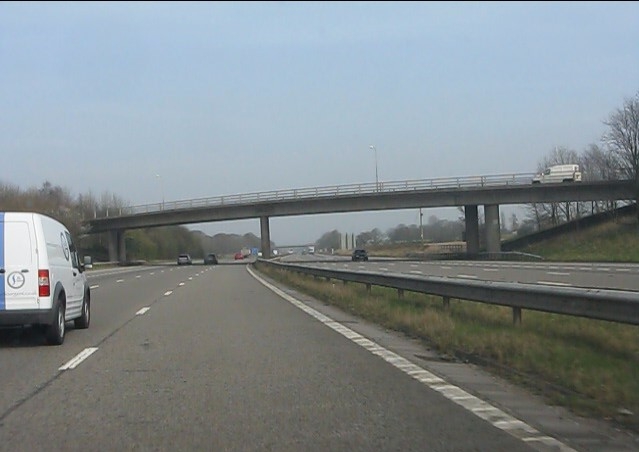 M58 motorway - A506 bridge