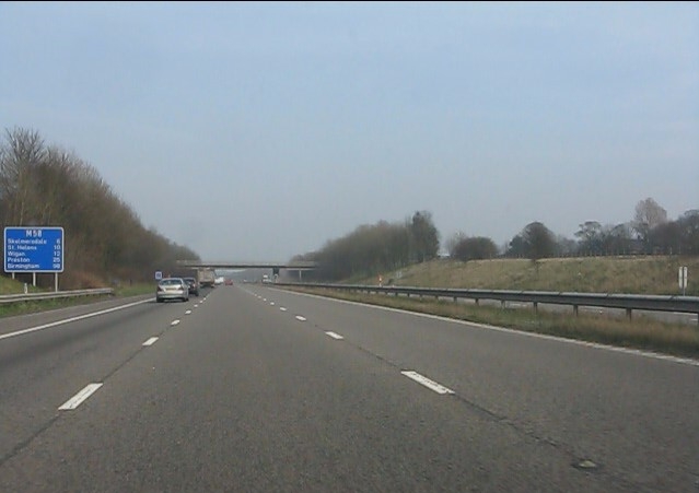 M58 motorway - route confirmatory sign... © Peter Whatley cc-by-sa/2.0 ...