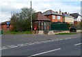 Postbox and electricity substation, Longford