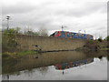 Tram alongside the canal at Attercliffe