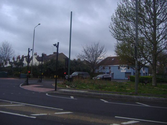 Cray Avenue at the junction of Poverest Road