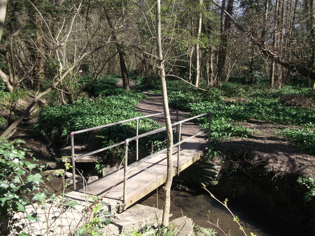 Footpath over Hollington Stream © David Anstiss :: Geograph Britain and ...