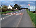 Start of 50mph speed limit, A38, Down Hatherley