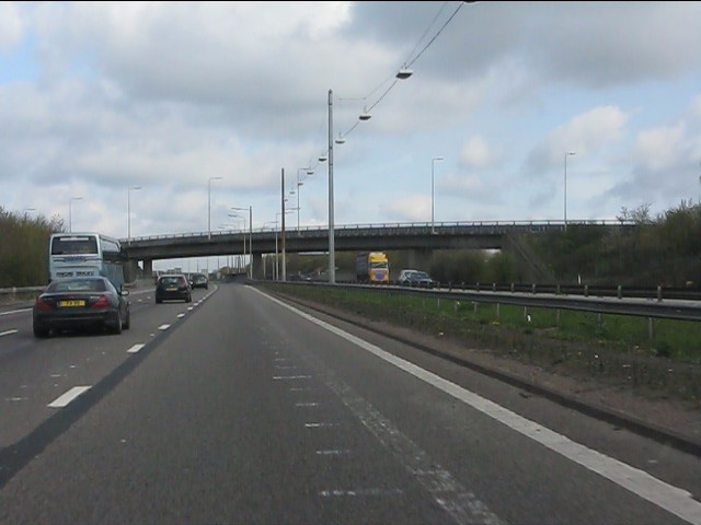 M1 motorway - M25 slip road bridge,... © Peter Whatley :: Geograph ...