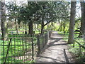 Footpath by the churchyard, Bottesford