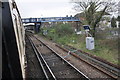 Approaching Staines Station from the west