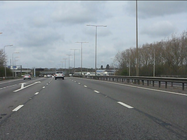 M1 motorway at junction 15a... © Peter Whatley :: Geograph Britain and ...