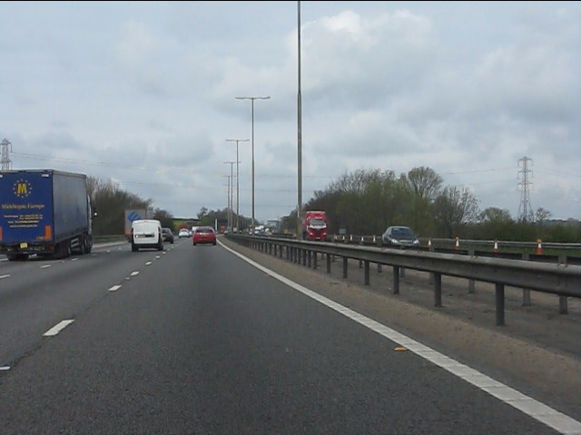 M1 motorway near Hollandstone Farm © Peter Whatley :: Geograph Britain ...