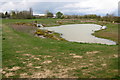 Path by water feature