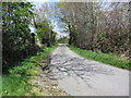 Greenhill Road immediately north of the 90 degree bend