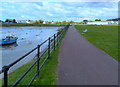 Path along the northern edge of West Dock, Burry Port