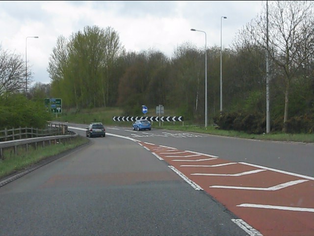 Free-flow slip road at Stivichall junction