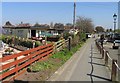 Prefab houses by Beeston Lock