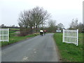 Cyclists Entering Hawstead